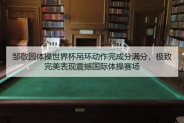 邹敬园体操世界杯吊环动作完成分满分，极致完美表现震撼国际体操赛场